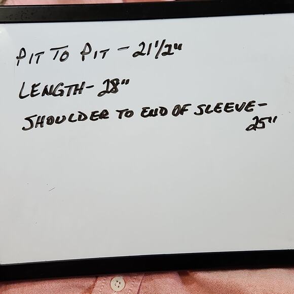 Aeropostale Mens Coral Button Down Shirt Size Med Long Sleeve Pocket Casual - Picture 9 of 9